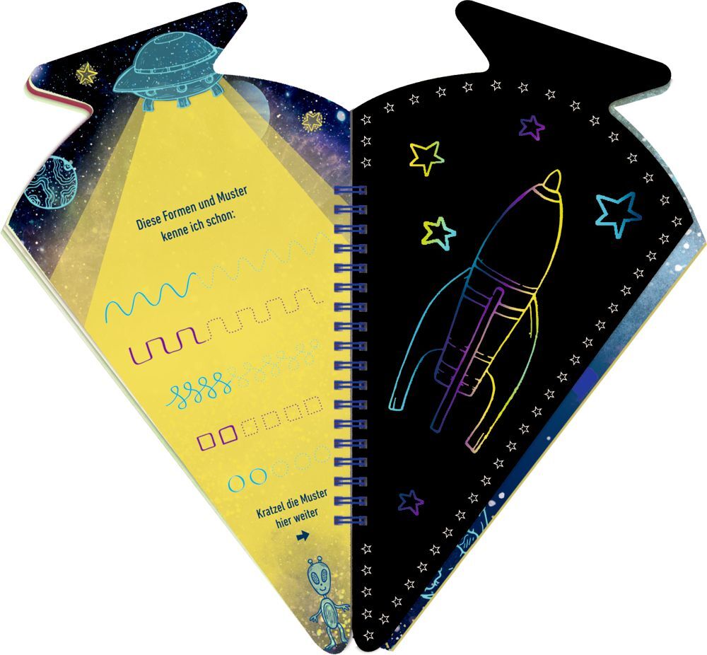 Bild: 4050003721965 | Schultüten-Kratzelbuch - Cosmic School - Hurra, endlich Schule!...