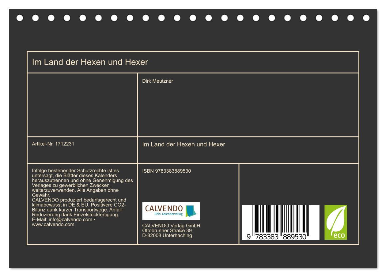 Bild: 9783383889530 | Im Land der Hexen und Hexer (Tischkalender 2025 DIN A5 quer),...