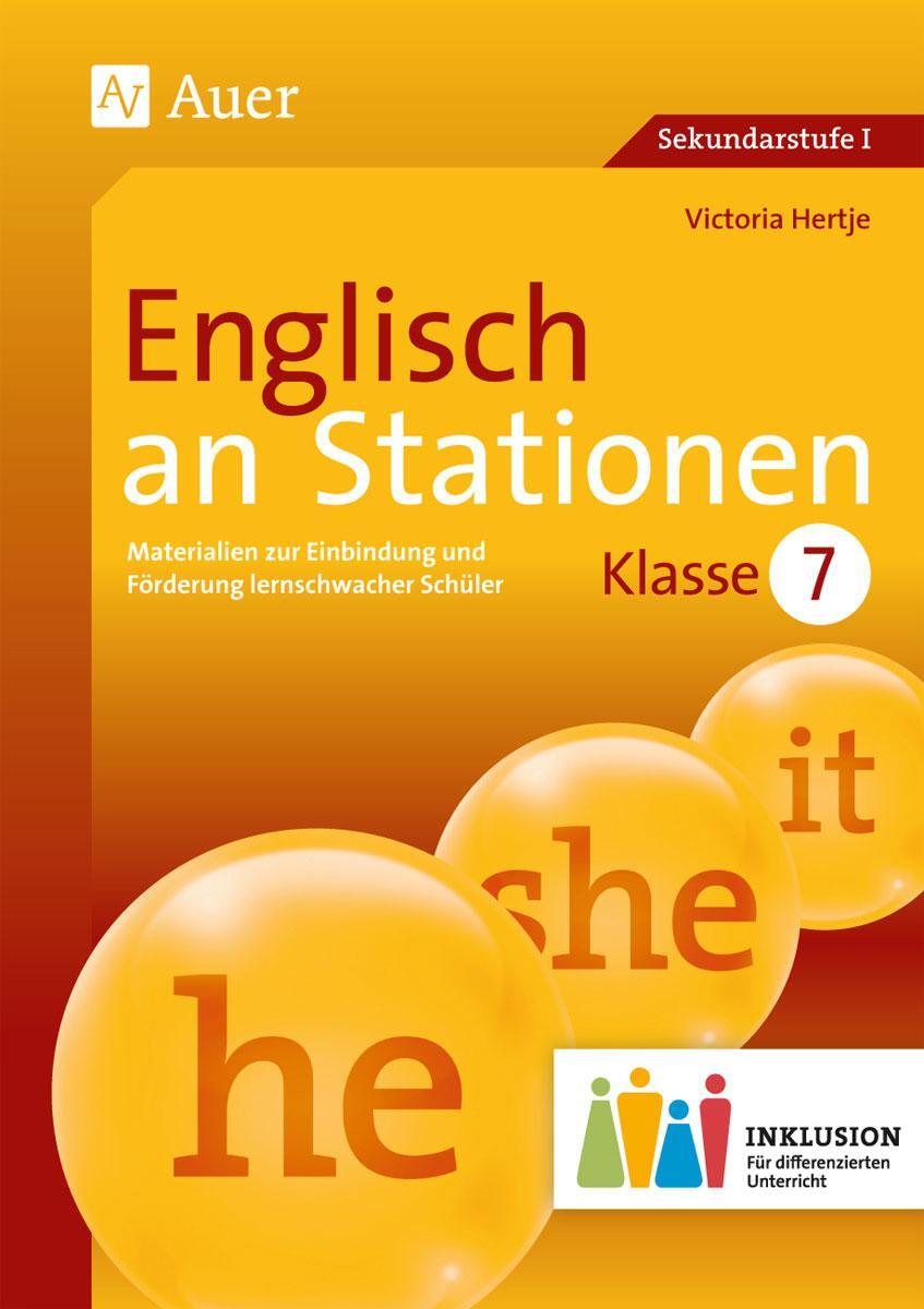 Cover: 9783403076315 | Englisch an Stationen 7 Inklusion | Victoria Hertje | Deutsch | 2016