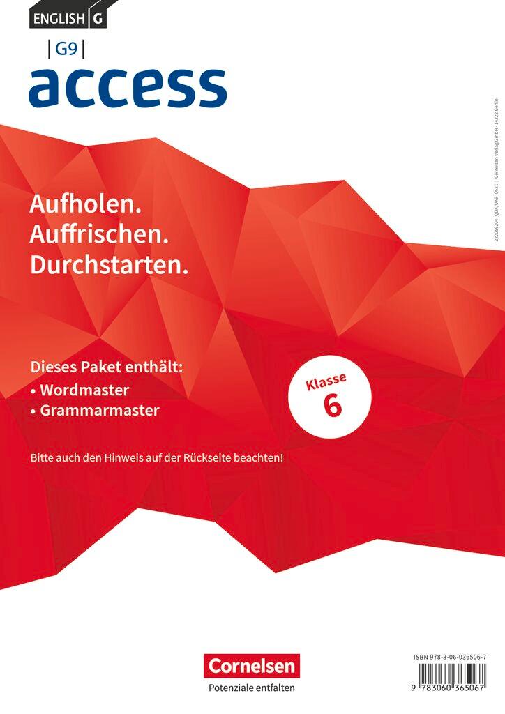 Cover: 9783060365067 | English G Access - G9 - Band 2: 6. Schuljahr - Wordmaster und...