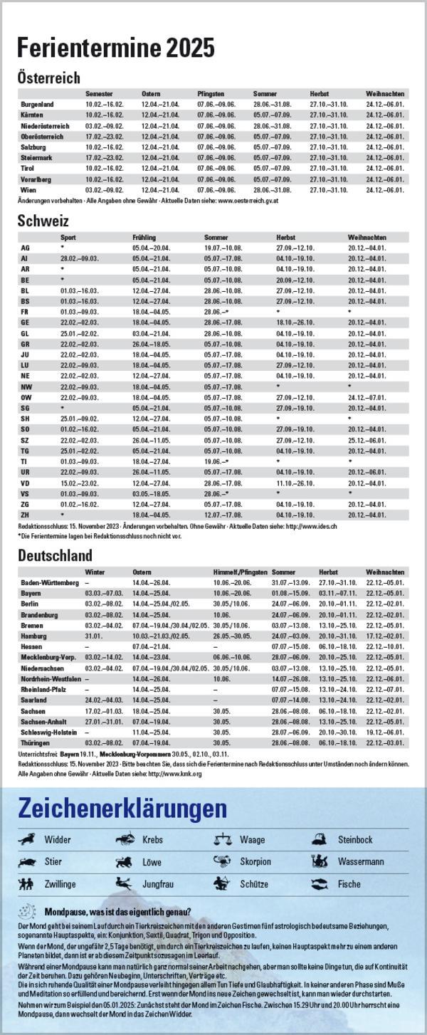 Bild: 9783731876267 | Mond-Planer 2025 | Verlag Korsch | Kalender | Spiralbindung | 13 S.