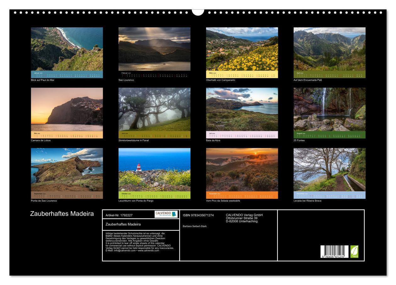 Bild: 9783435671274 | Zauberhaftes Madeira (Wandkalender 2025 DIN A2 quer), CALVENDO...