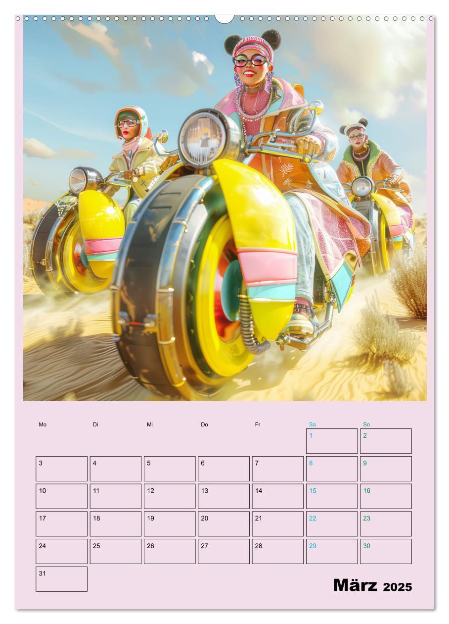 Bild: 9783457171714 | Retro Wüstenfestival - Planer (hochwertiger Premium Wandkalender...