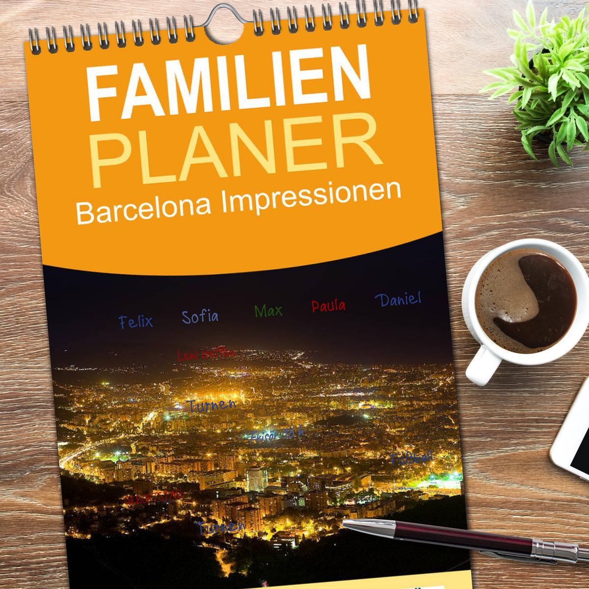 Bild: 9783457112243 | Familienplaner 2025 - Barcelona Impressionen mit 5 Spalten...