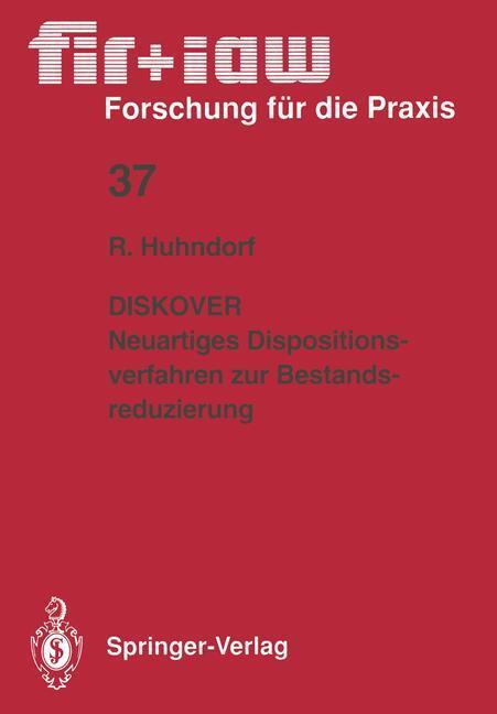 Cover: 9783540540076 | DISKOVER Neuartiges Dispositionsverfahren zur Bestandsreduzierung | X