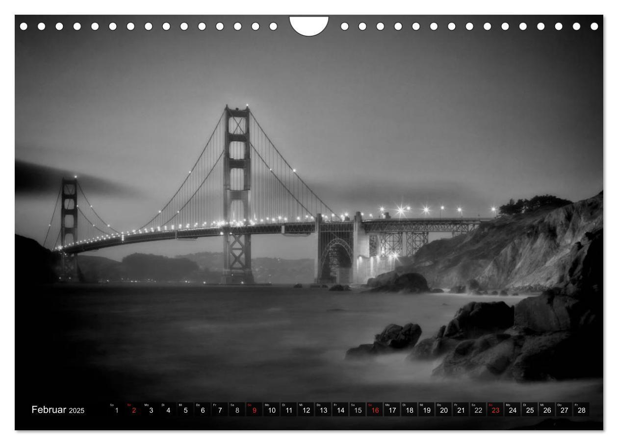 Bild: 9783435581368 | SAN FRANCISCO Monochrome Ansichten (Wandkalender 2025 DIN A4 quer),...