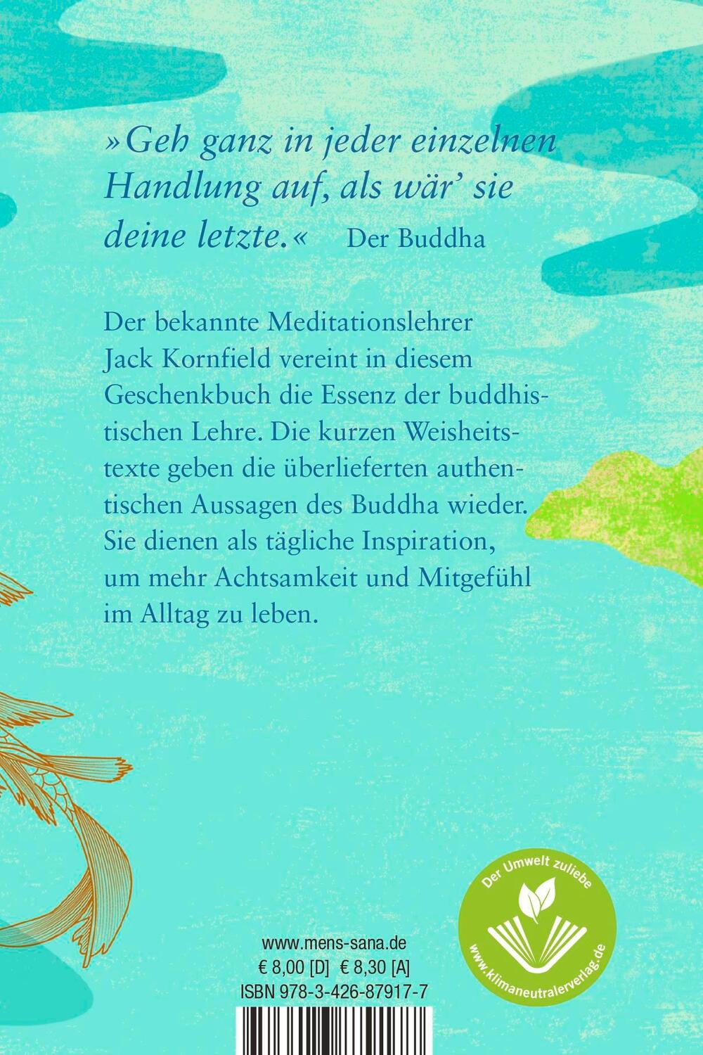 Rückseite: 9783426879177 | Buddhas kleines Weisungsbuch | Jack Kornfield | Taschenbuch | 128 S.