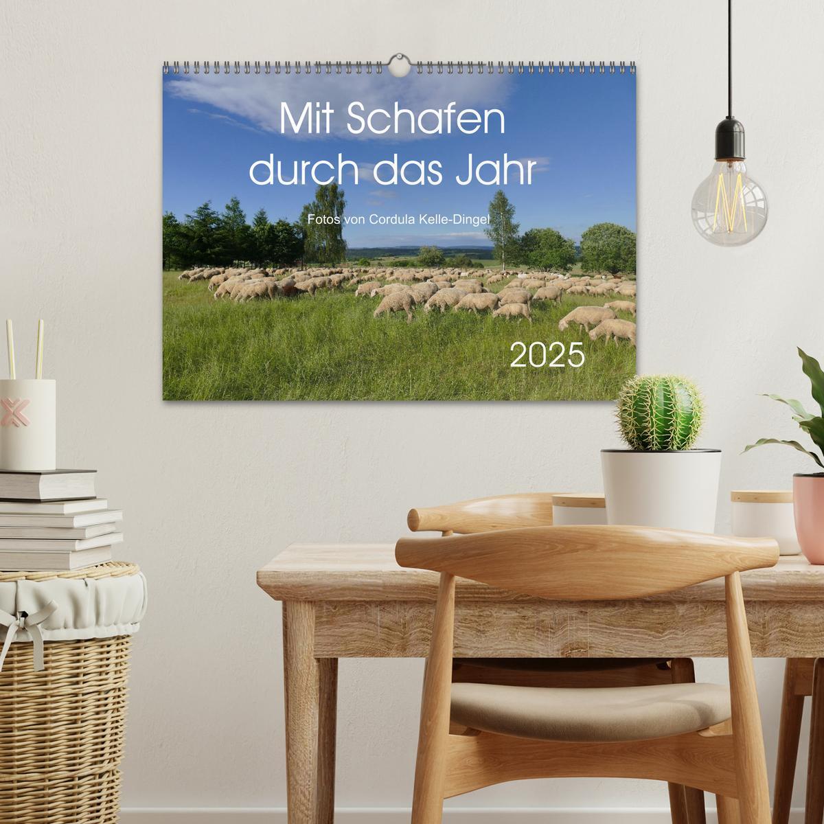 Bild: 9783435308033 | Mit Schafen durch das Jahr (Wandkalender 2025 DIN A3 quer),...