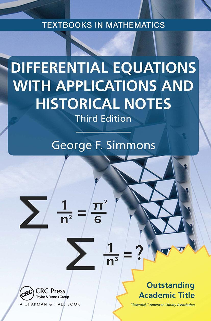 Cover: 9781032477145 | Differential Equations with Applications and Historical Notes | Buch