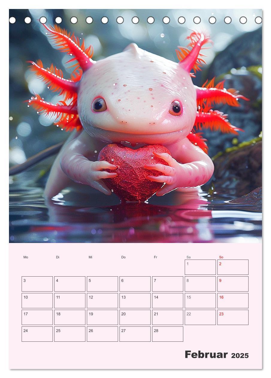 Bild: 9783383807909 | Axolotl. Lustiger Schwanzlurch mit Superkräften (Tischkalender 2025...