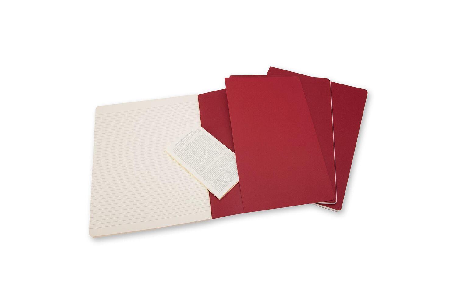 Cover: 9788862931076 | Moleskine Cahier Pocket Ruled Red Cover XL. 3er Pack | Taschenbuch