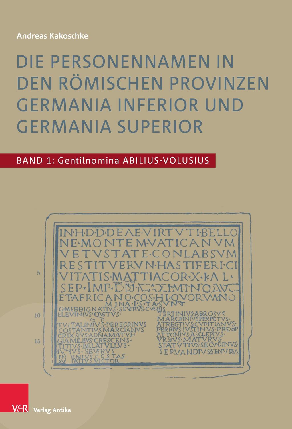 Cover: 9783946317807 | Die Personennamen in den römischen Provinzen Germania inferior und...