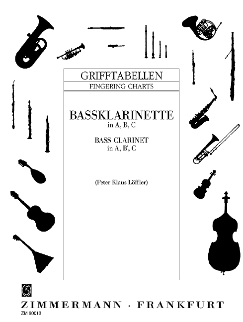 Cover: 9790010900131 | Grifftabelle für Bassklarinette in A, B, C | Peter Klaus Löffler