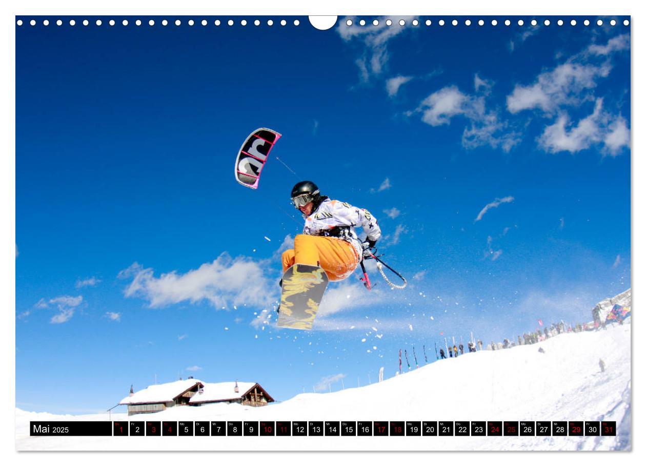 Bild: 9783435440474 | Snowkiting (Wandkalender 2025 DIN A3 quer), CALVENDO Monatskalender