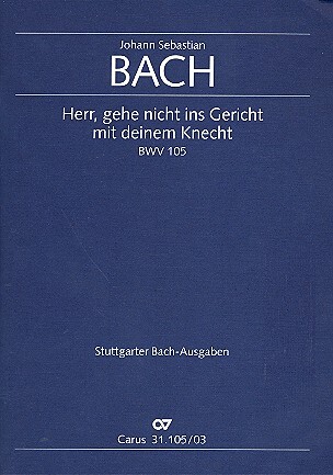 Cover: 9790007047641 | Herr, gehe nicht ins Gericht mit deinem Knecht (Klavierauszug) | Bach