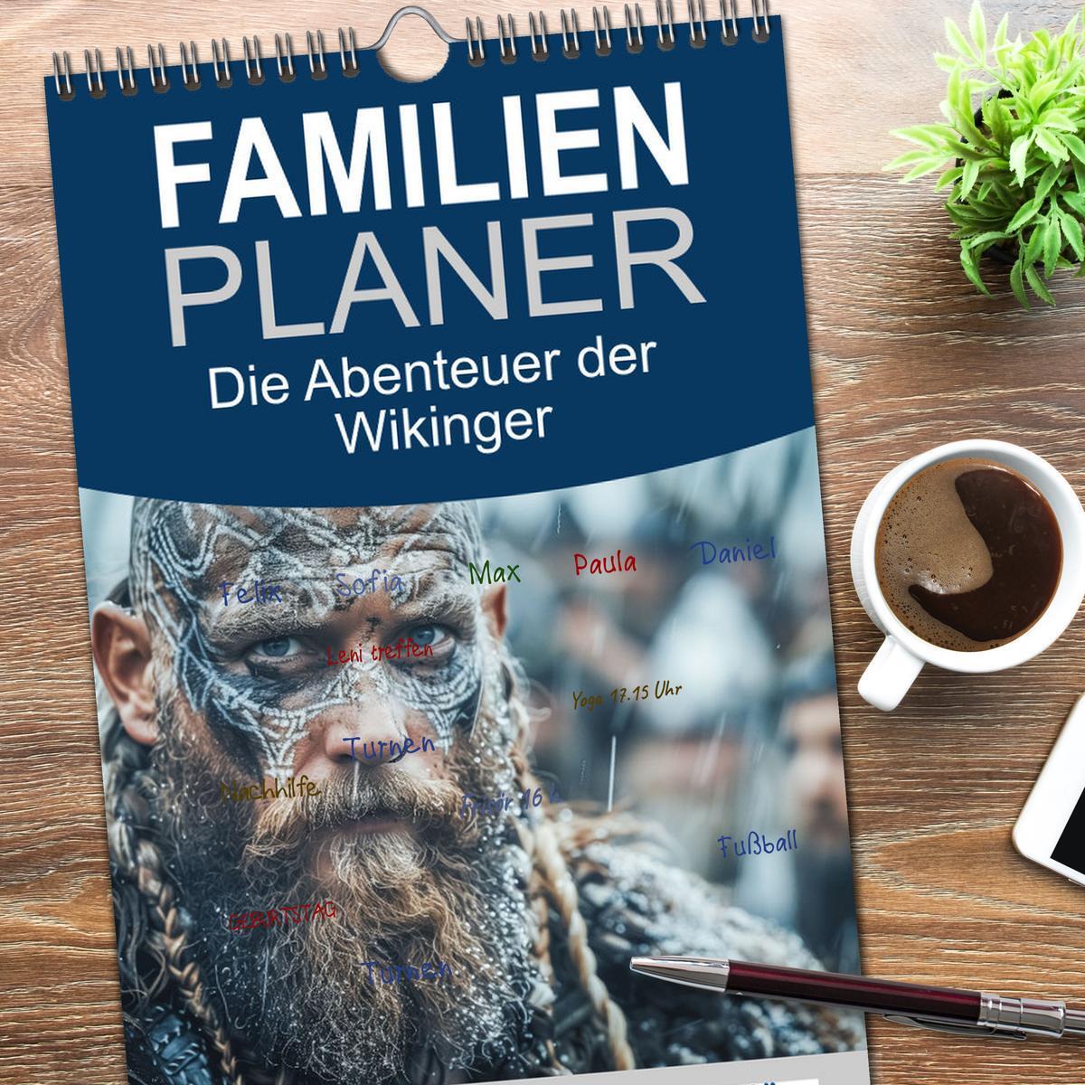 Bild: 9783457191477 | Familienplaner 2025 - Die Abenteuer der Wikinger mit 5 Spalten...