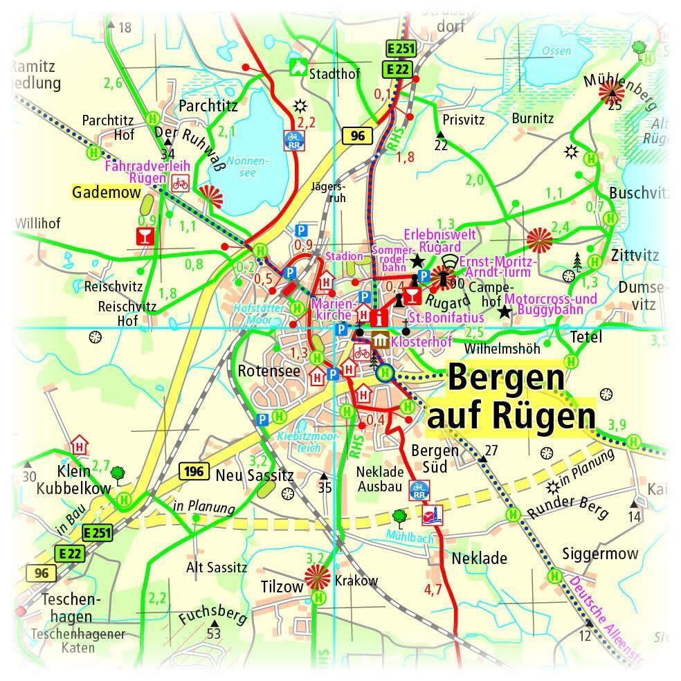 Bild: 9783747301289 | Rügen 1:75 000 | Radkarte mit Ausflugszielen, Einkehr- &amp; Freizeittipps