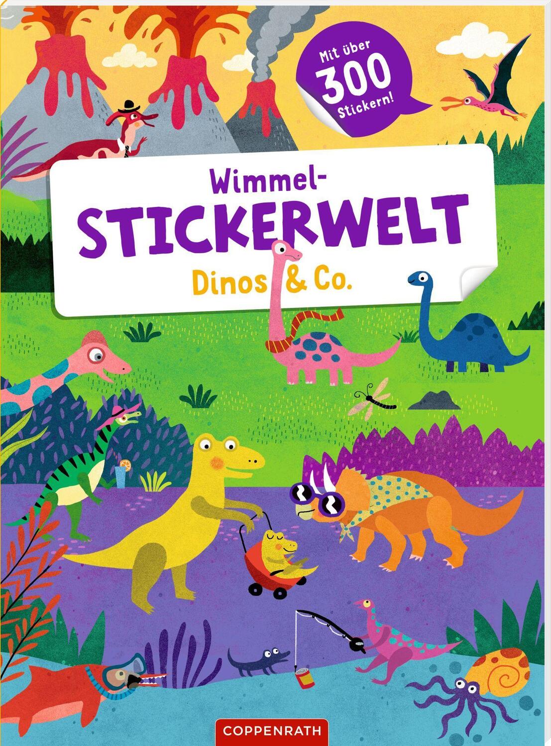 Cover: 9783649672098 | Wimmel-Stickerwelt - Dinos &amp; Co. | Mit über 300 Stickern | Taschenbuch