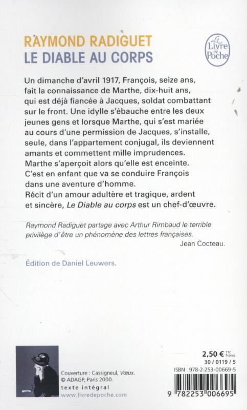 Rückseite: 9782253006695 | Le Diable au corps | Raymond Radiguet | Taschenbuch | Livre de poche