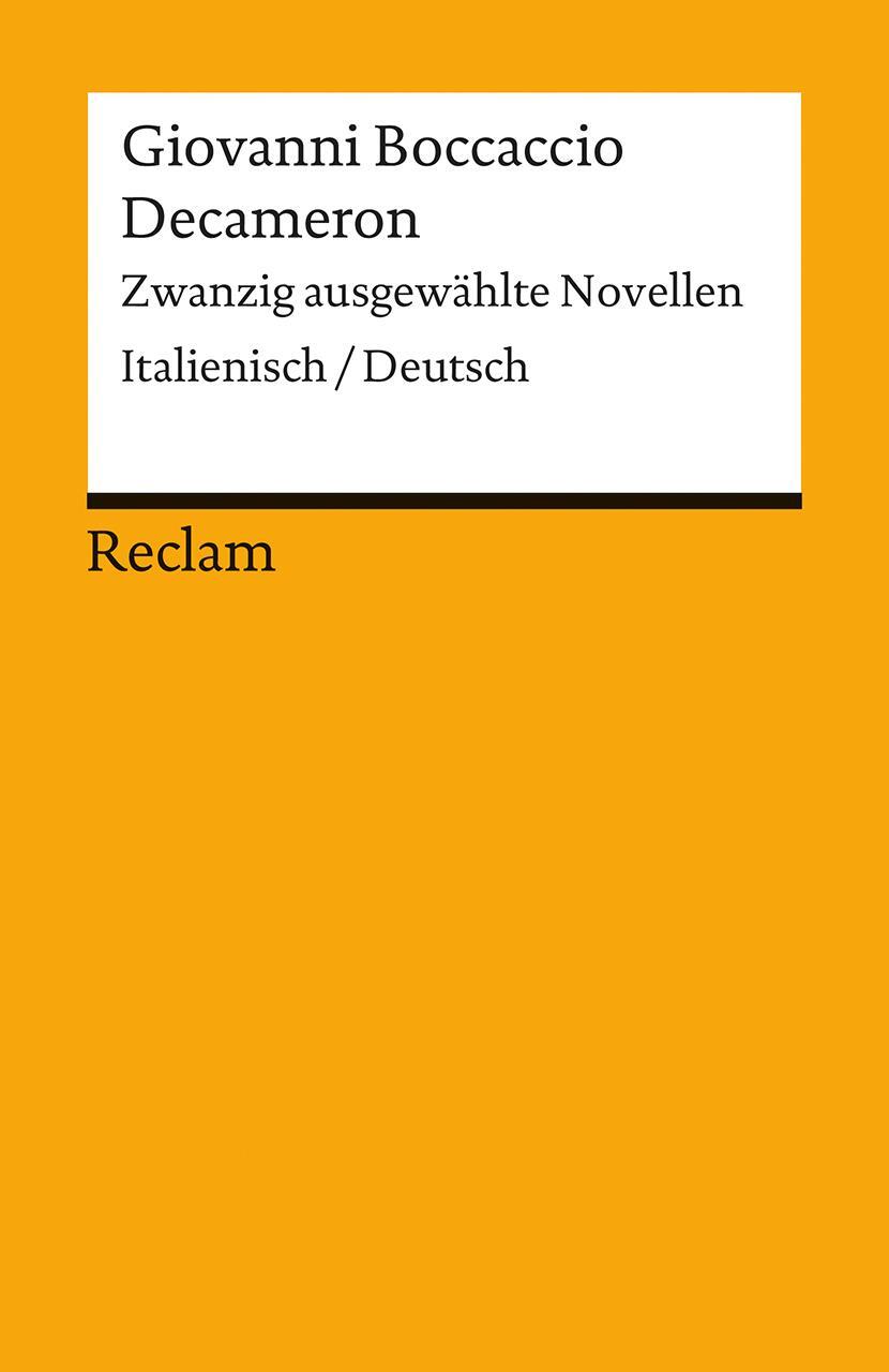 Cover: 9783150084496 | Decameron | Zwanzig ausgewählte Novellen. Italienisch/Deutsch | Buch