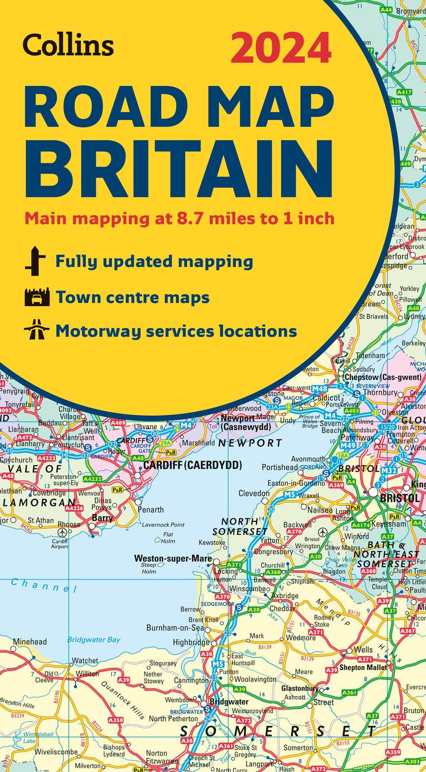 Cover: 9780008597597 | 2024 Collins Road Map of Britain | Folded Road Map | Collins Maps