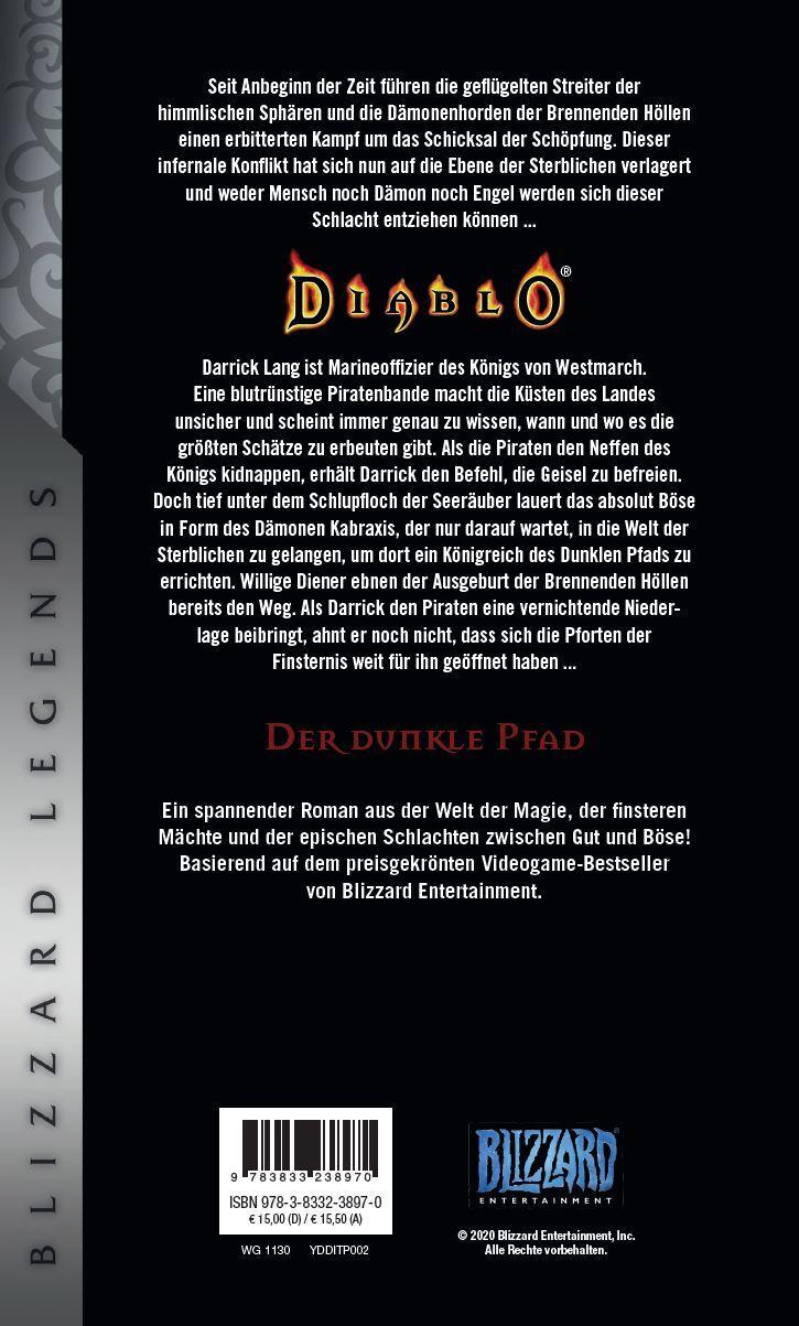Rückseite: 9783833238970 | Diablo: Der dunkle Pfad | Blizzard Legends | Mel Odom | Taschenbuch