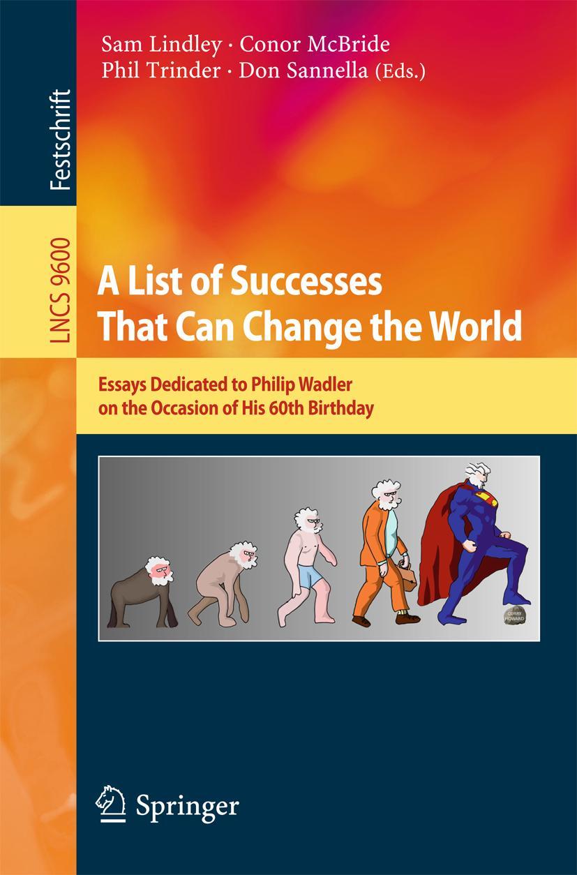 Cover: 9783319309354 | A List of Successes That Can Change the World | Sam Lindley (u. a.)