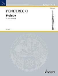 Cover: 9783795797225 | PRELUDE (1987) | for solo clarinet in Bb.Klarinette., Edition Schott