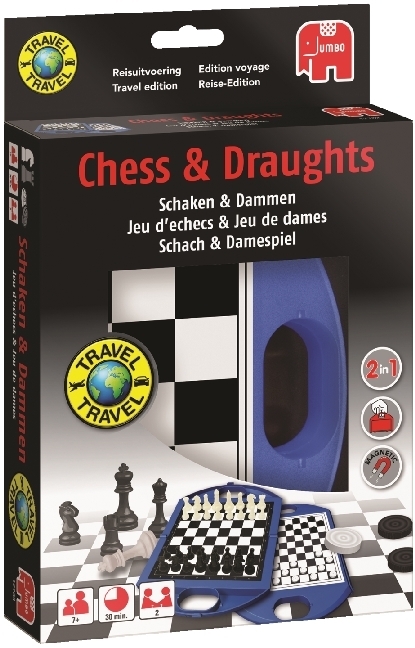 Cover: 8710126127636 | Schach/Dame, Travel (Spiel) | Reise-Edition | Spiel | In Schachtel
