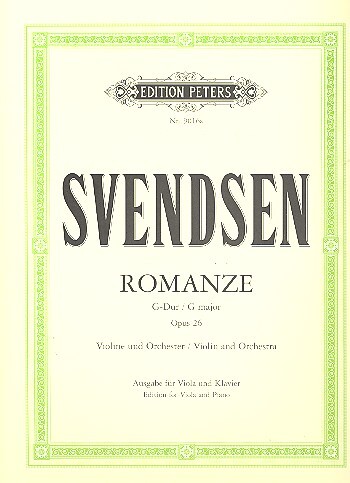Cover: 9790014109417 | Romance G Op.26 | Johan Severin Svendsen | Edition Peters Green Series