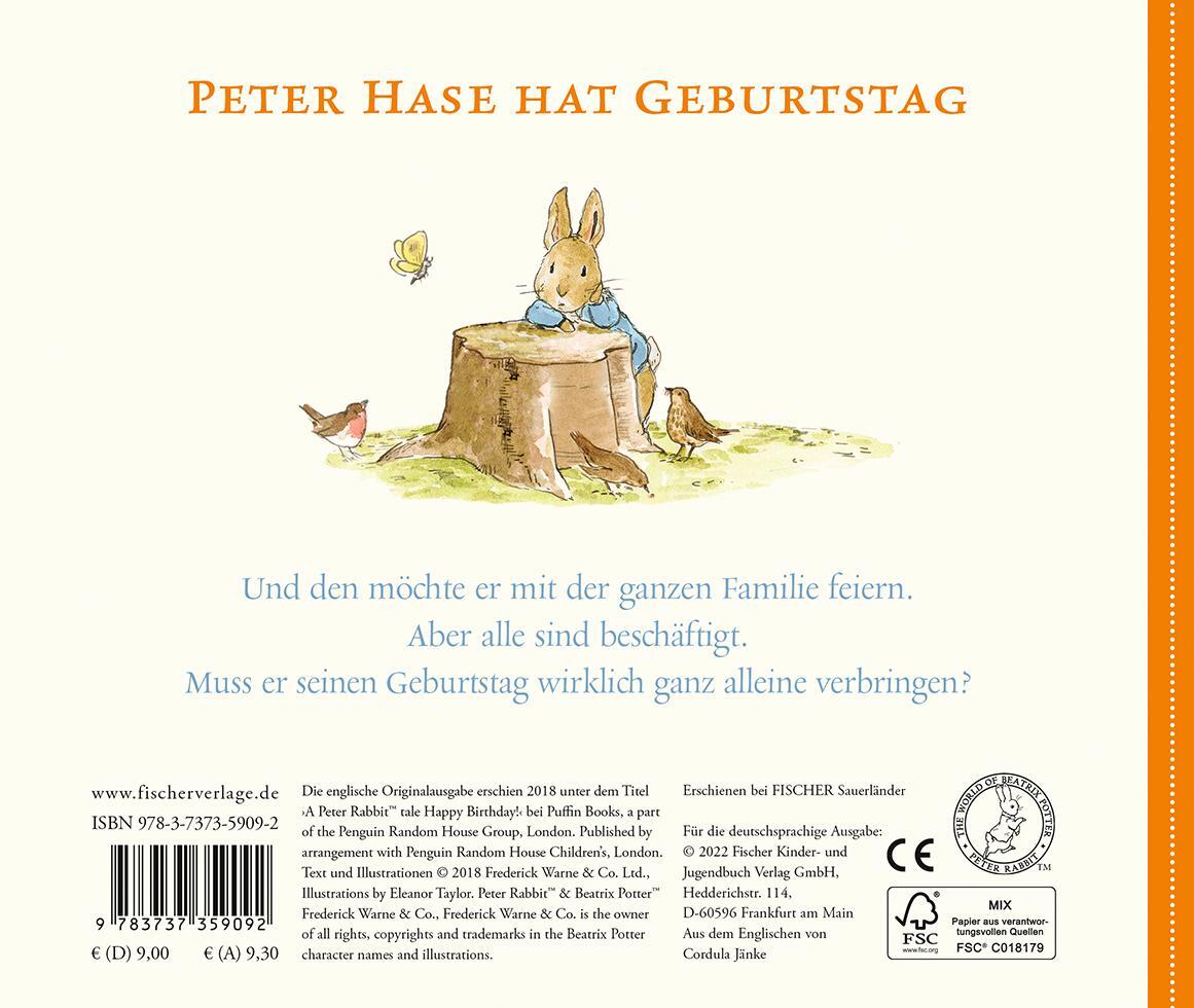 Rückseite: 9783737359092 | Peter Hase feiert Geburtstag | Beatrix Potter | Buch | Peter Hase