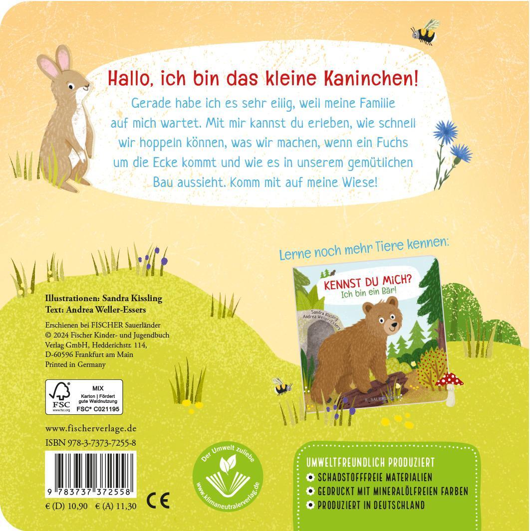 Rückseite: 9783737372558 | Kennst du mich? Ich bin ein Kaninchen! | Andrea Weller-Essers | Buch