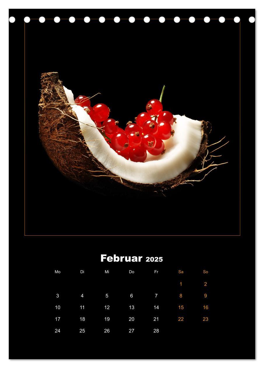 Bild: 9783435924707 | Vegan Food Kalender ¿ Obst und Gemüse auf Schwarz (Tischkalender...