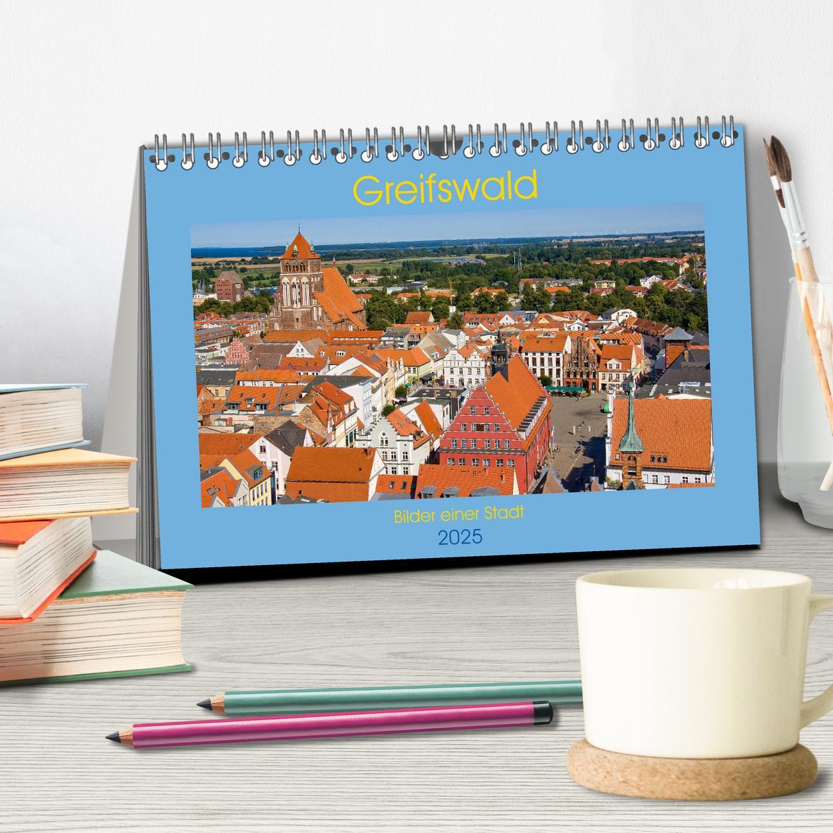 Bild: 9783435286812 | Greifswald, Bilder einer Stadt (Tischkalender 2025 DIN A5 quer),...