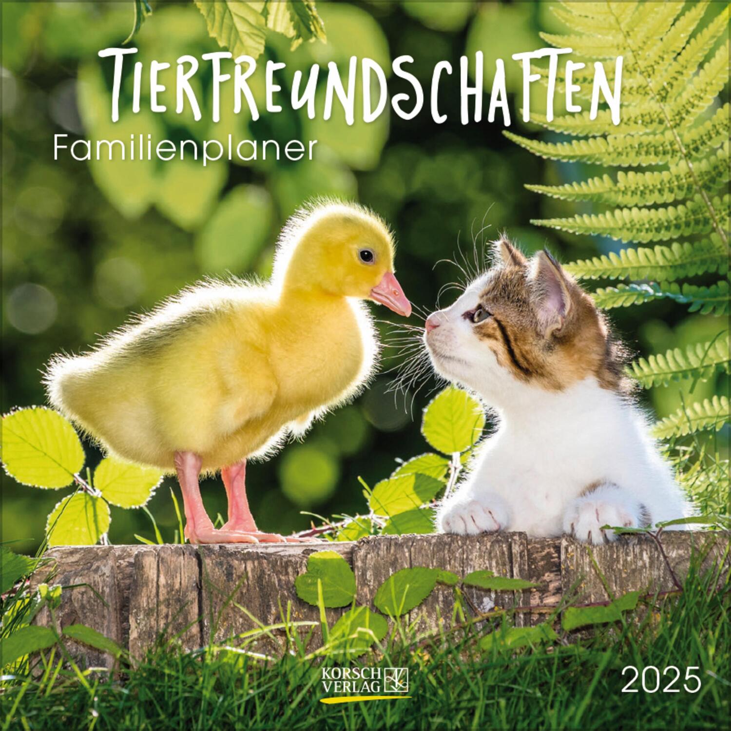 Cover: 9783731875710 | Tierfreundschaften - Familientimer 2025 | Verlag Korsch | Kalender