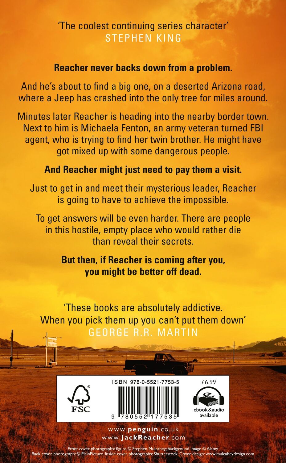 Rückseite: 9780552177535 | Better Off Dead | (Jack Reacher 26) | Lee Child (u. a.) | Taschenbuch