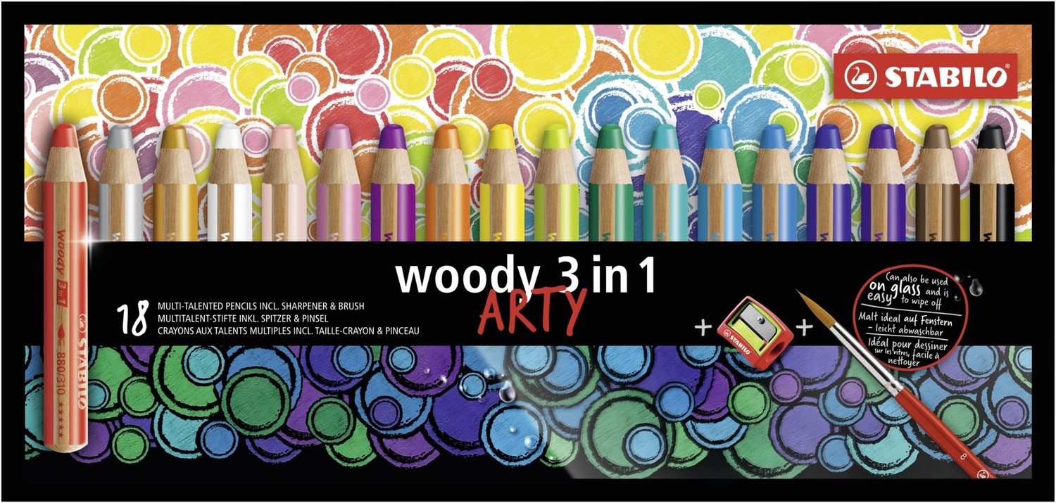 Cover: 4006381547161 | Buntstift, Wasserfarbe & Wachsmalkreide - STABILO woody 3 in 1 -...