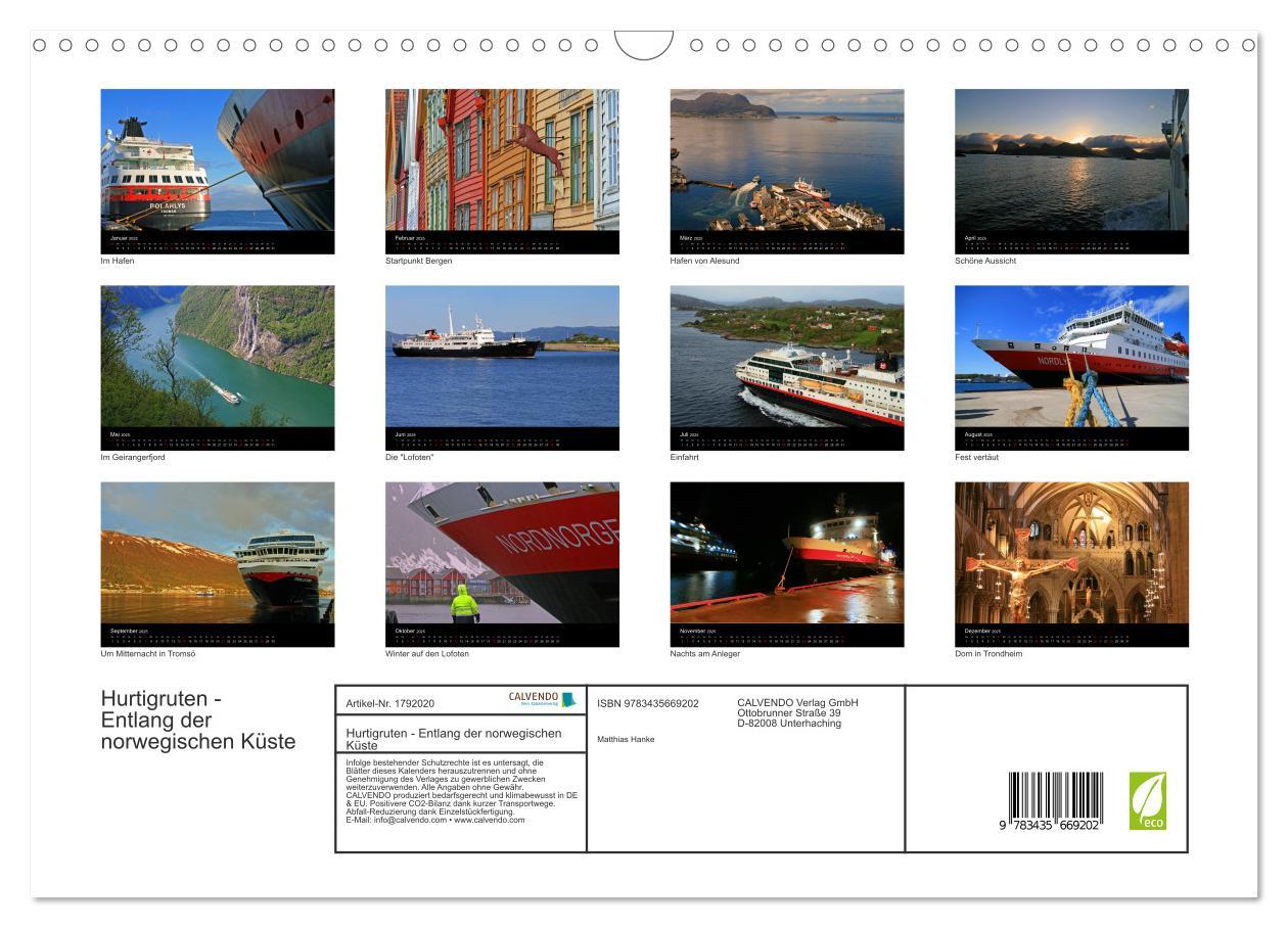 Bild: 9783435669202 | Hurtigruten - Entlang der norwegischen Küste (Wandkalender 2025 DIN...