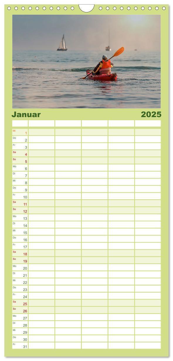 Bild: 9783457097410 | Familienplaner 2025 - Kajak Abenteuer mit 5 Spalten (Wandkalender,...