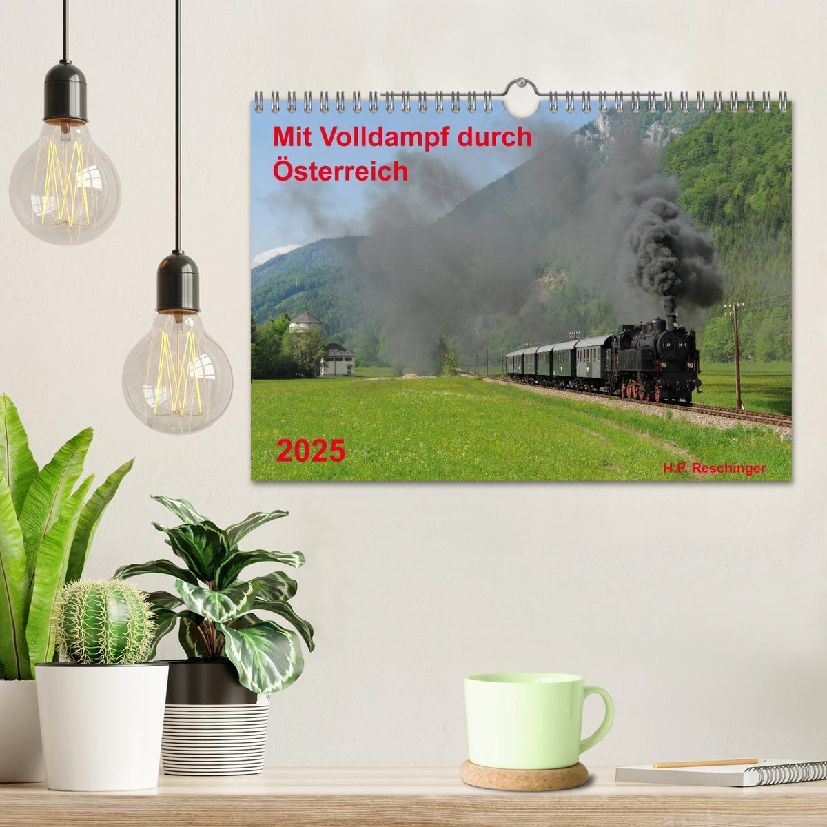 Bild: 9783435348152 | Mit Volldampf durch Österreich (Wandkalender 2025 DIN A4 quer),...