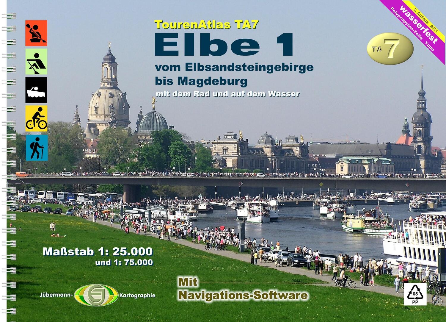 Cover: 9783929540697 | TourenAtlas Nr.7 Elbe-1 | Erhard Jübermann | Taschenbuch | Deutsch