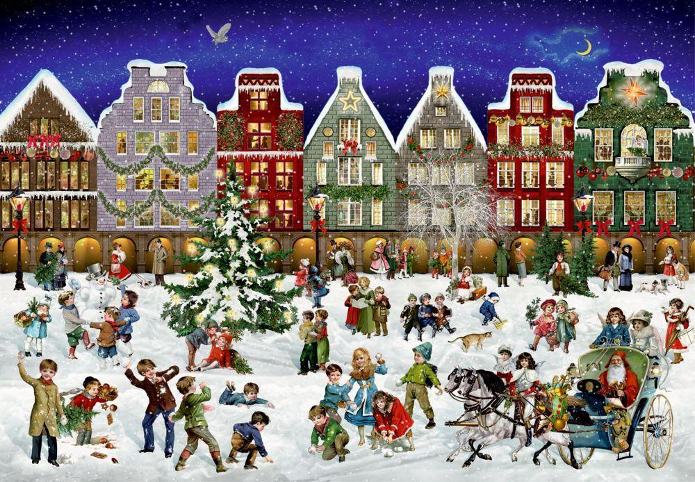 Cover: 4050003952529 | Puzzle-Adventskalender - Winterabend in der Stadt | Kalender | 1 S.