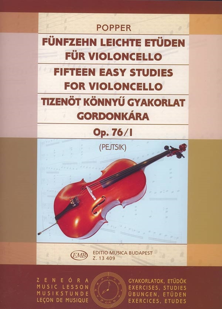 Cover: 9790080134092 | 15 leichte Etüden op.76 Band 1 für Violoncello | David Popper | Buch