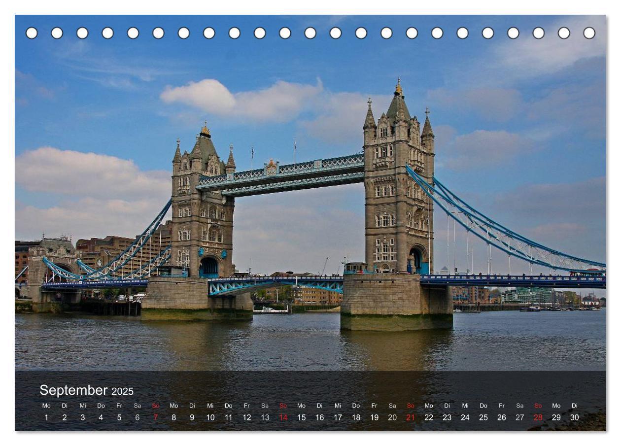 Bild: 9783435592395 | London (Tischkalender 2025 DIN A5 quer), CALVENDO Monatskalender