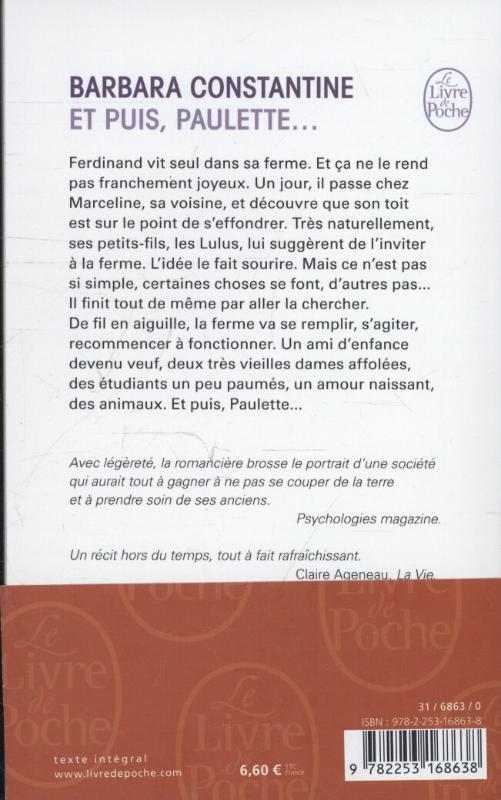 Rückseite: 9782253168638 | Et puis, Paulette... | Barbara Constantine | Taschenbuch | Französisch
