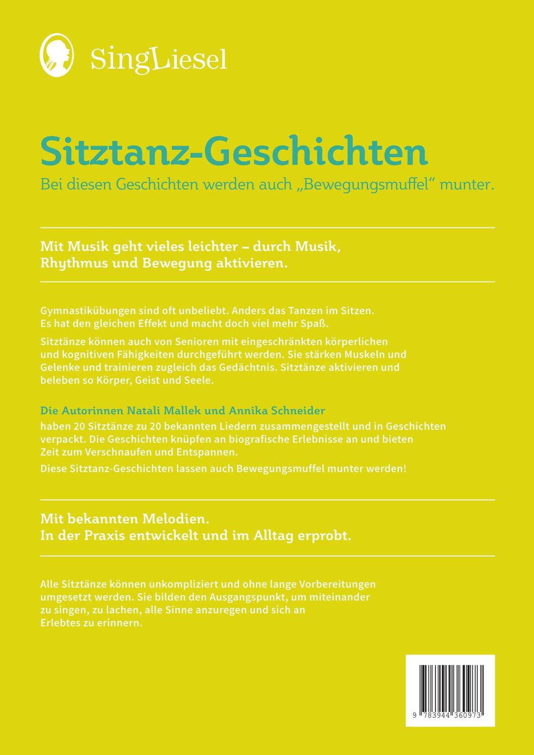 Bild: 9783944360973 | Sitztanz-Geschichten | Annika Schneider (u. a.) | Taschenbuch | 112 S.