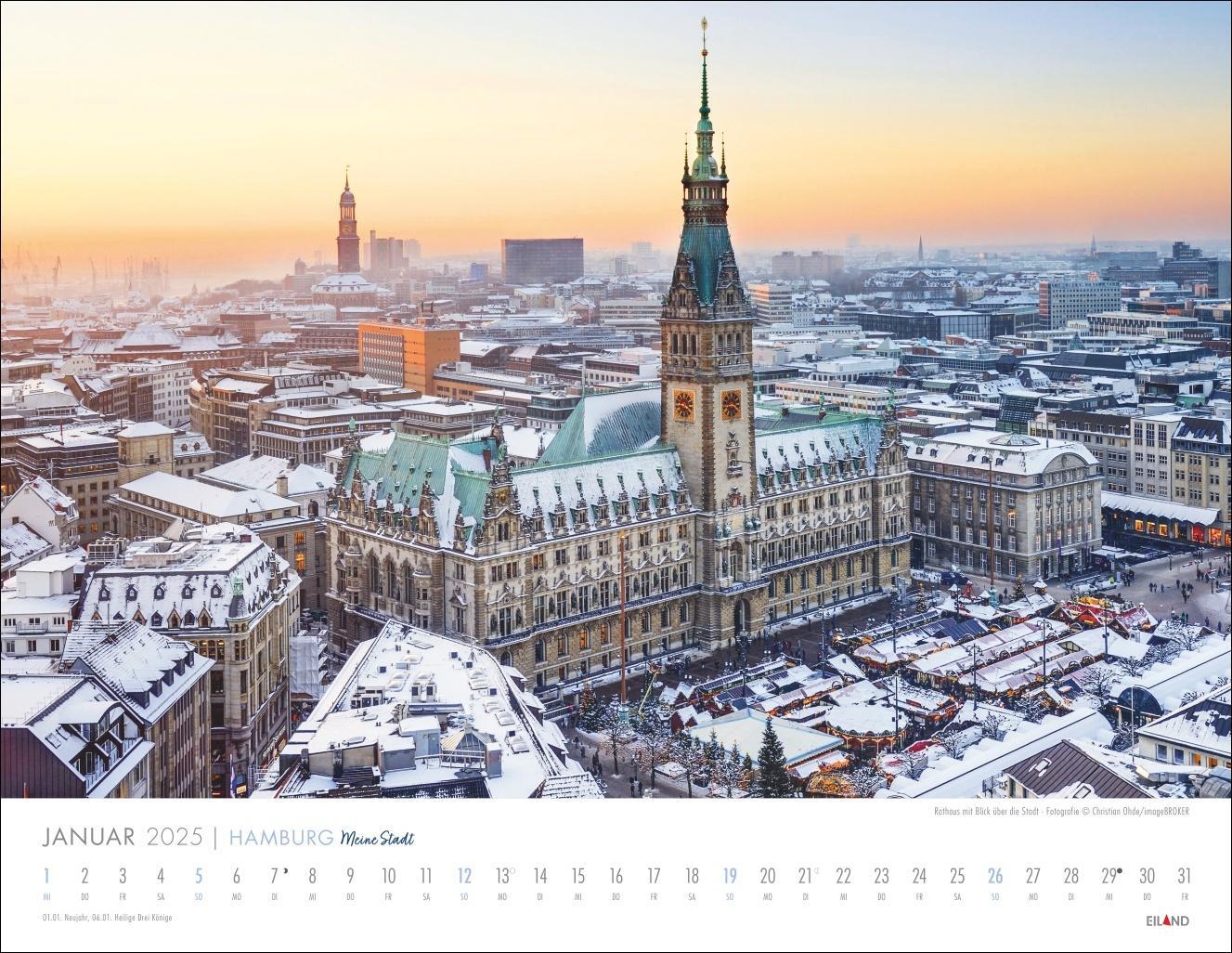 Bild: 9783964023520 | Hamburg - Meine Stadt Kalender 2025 | Eiland | Kalender | 13 S. | 2025