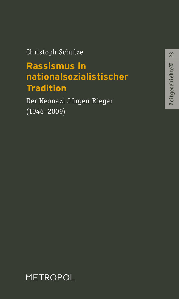 Cover: 9783863315443 | Rassismus in nationalsozialistischer Tradition | Christoph Schulze