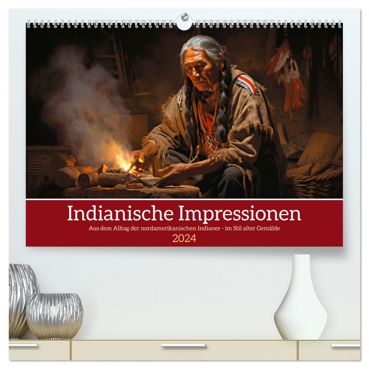 Cover: 9783383715549 | Indianische Impressionen (hochwertiger Premium Wandkalender 2024...