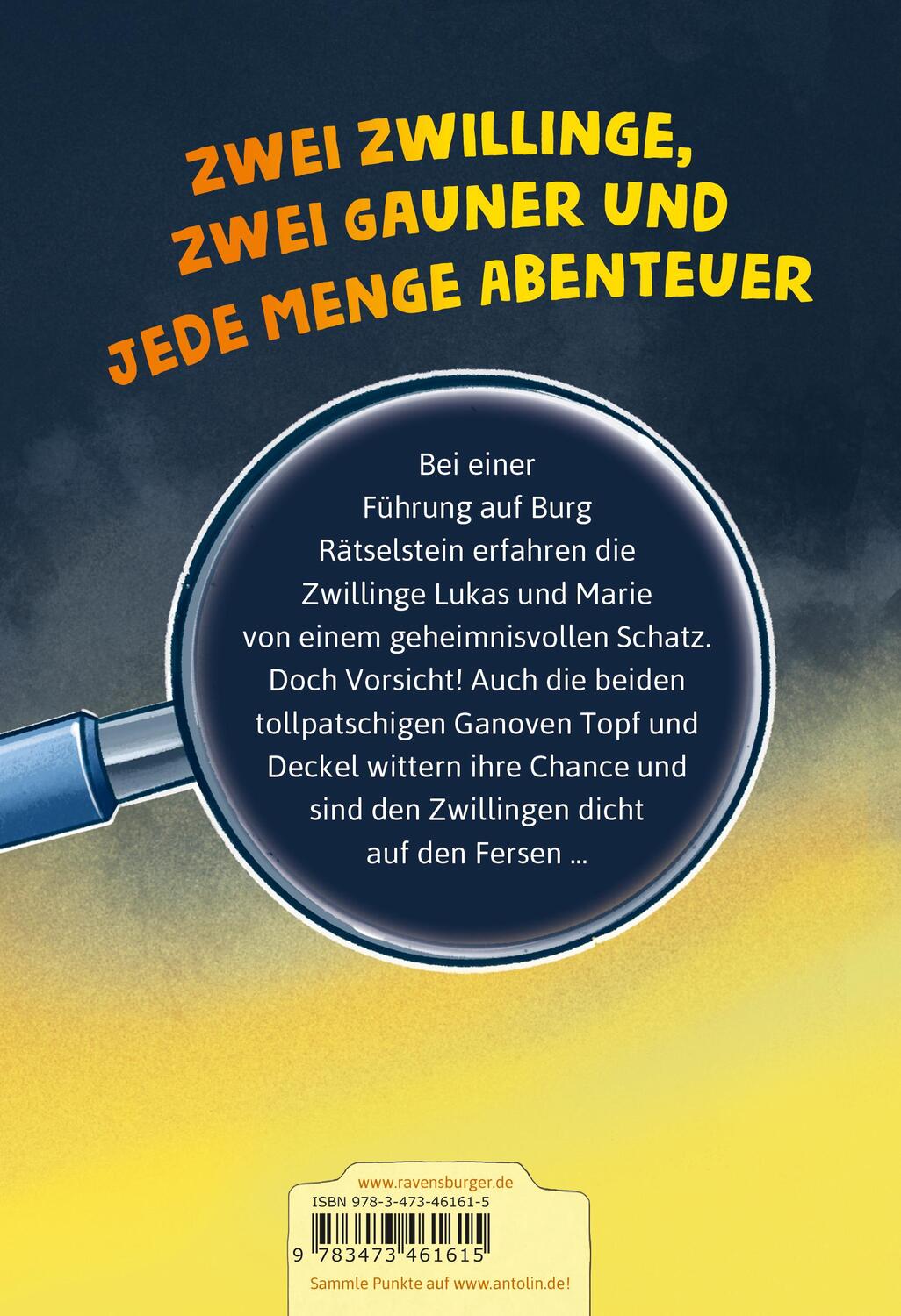 Rückseite: 9783473461615 | Die Jagd nach dem magischen Detektivkoffer, Band 4: Achtung,...